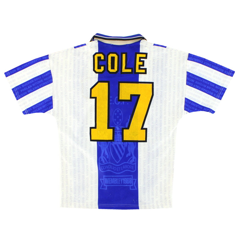Camiseta Umbro Tercera Equipación Manchester United 1994-96 Cole #17 Niño G.