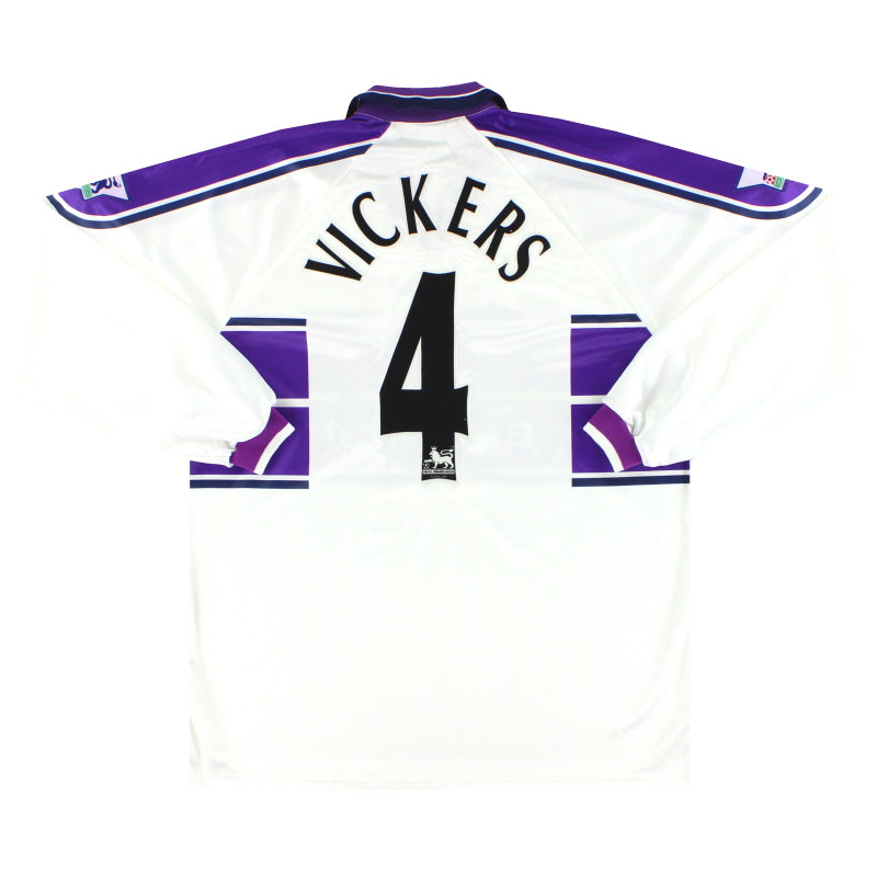 1999-00 Middlesbrough Errea Camiseta Visitante de Jugador Vickers #4 Manga Larga XXXL