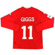 2004-06 Camiseta Kappa Gales Local Giggs #11 Manga Larga XXL