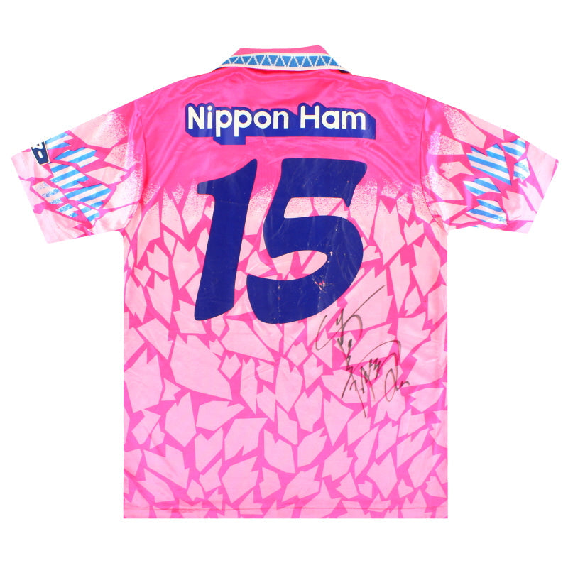 Camiseta local Mizuno Cerezo Osaka 1995 'Firmada' de jugador M