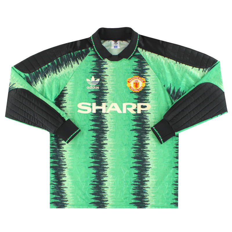 1990-92 Manchester United adidas Goalkeeper Shirt #1 M - Classic Football Kit