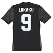 Camiseta de visitante auténtica adidas Manchester United 2017-18 Lukaku #9 S
