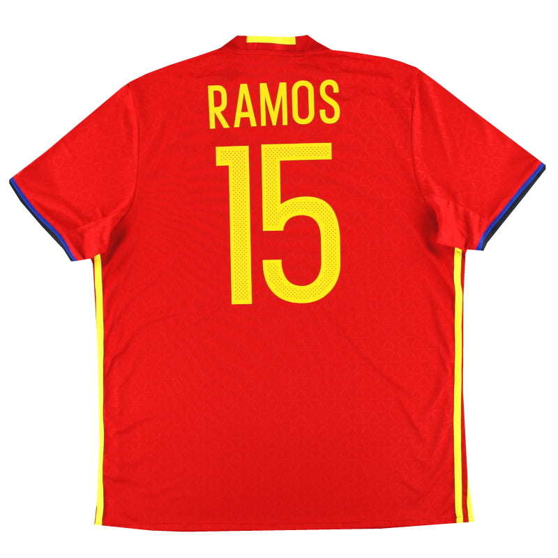 2016-17 España adidas Camiseta de Casa Ramos #15 XL