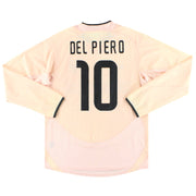 2003-04 Juventus Nike Camiseta Visitante Del Piero #10 Manga Larga M