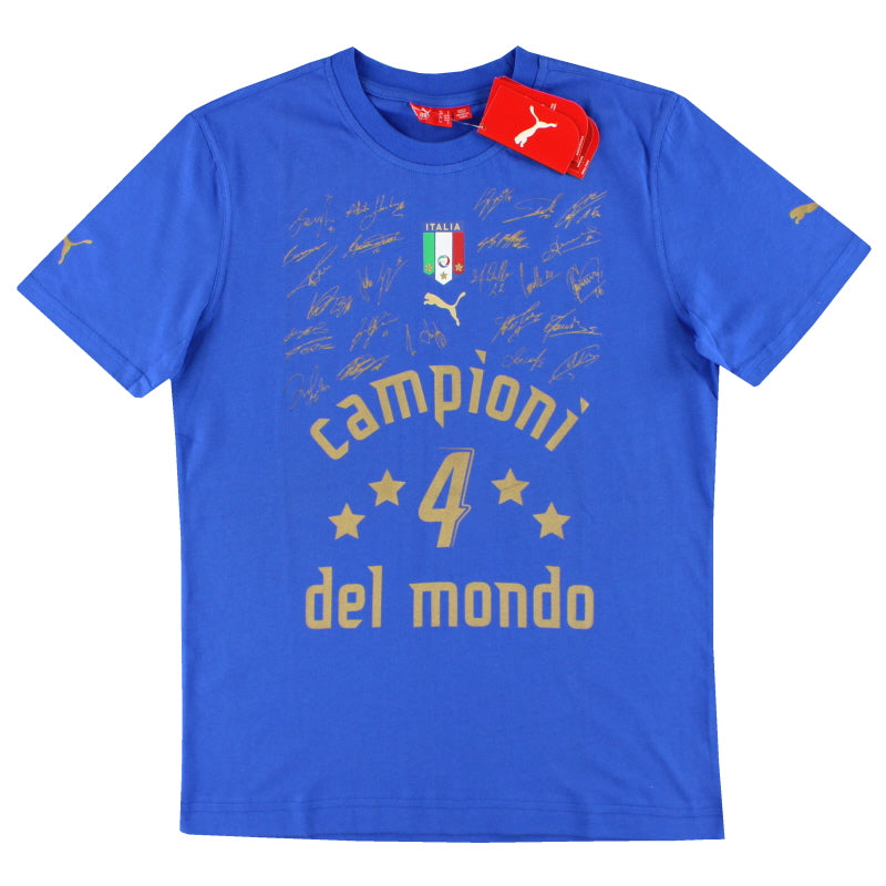 2006-07 Italia Puma Camiseta Gráfica 'Campioni Del Mondo' *con etiquetas* S