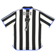 1999-00 Camiseta local del Newcastle adidas Dyer #7 Talla L