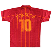 Camiseta Asics de Local de la Roma 1996-97 Fonseca #10 *con etiquetas* XL