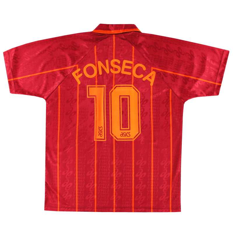 Camiseta Asics de Local de la Roma 1996-97 Fonseca #10 *con etiquetas* XL