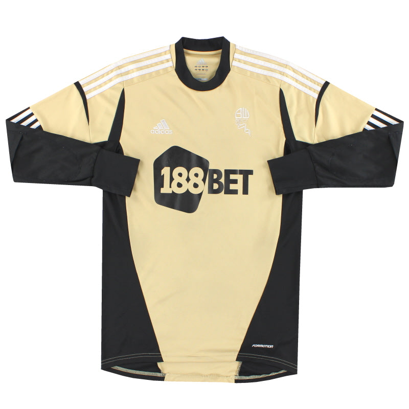 2012-13 Bolton adidas Camiseta de Portero de Jugador #1 Manga Larga M