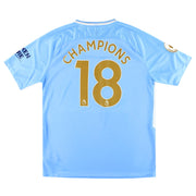 2017-18 Camiseta local del Manchester City Nike Champions #18 Talla XL