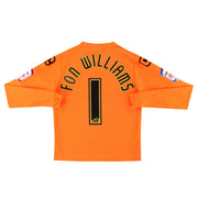 2011-12 Camiseta de portero del Tranmere Rovers Carbrini Fon Williams #1 Talla M. Niños