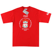 2005-06 Liverpool Reebok Camiseta Gráfica 'Campeones de la Champions League' *con etiquetas* S
