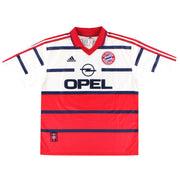 1998-00 Bayern Múnich camiseta de visitante adidas Basler #14 XL