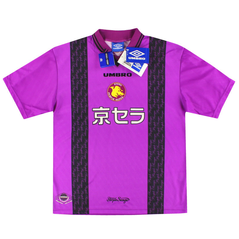 Camiseta de local Umbro Kyoto Purple Sanga 1997-98 *con etiquetas* L