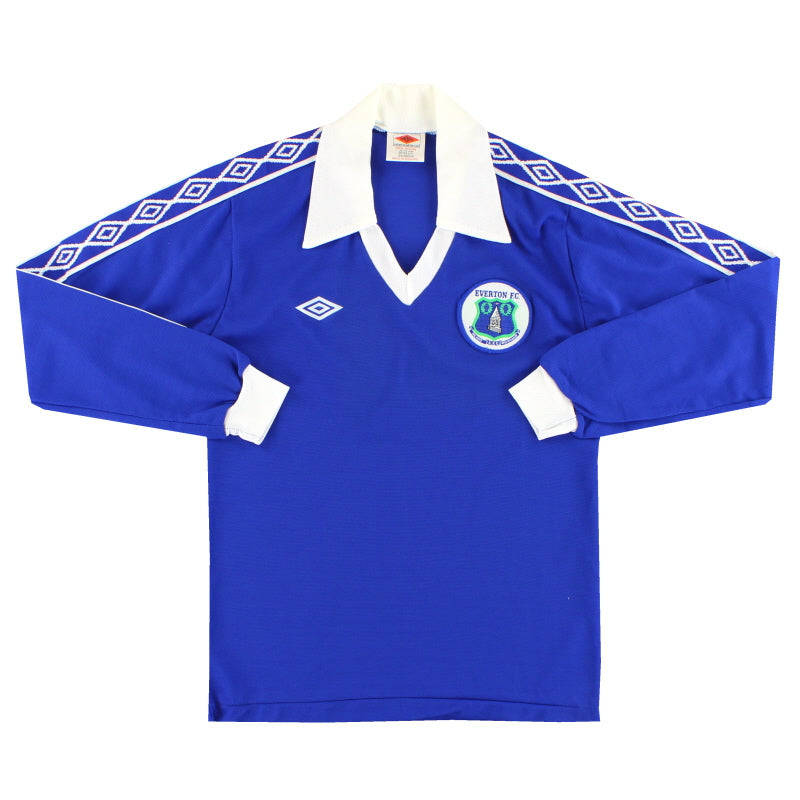 1978-79 Everton Umbro Camiseta Local Manga Larga *NIB* Talla S