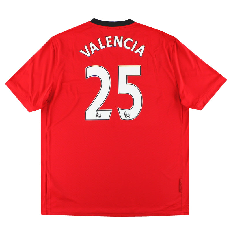 Camiseta de local Nike del Manchester United 2009-10 Valencia #25 *con etiquetas* XXL
