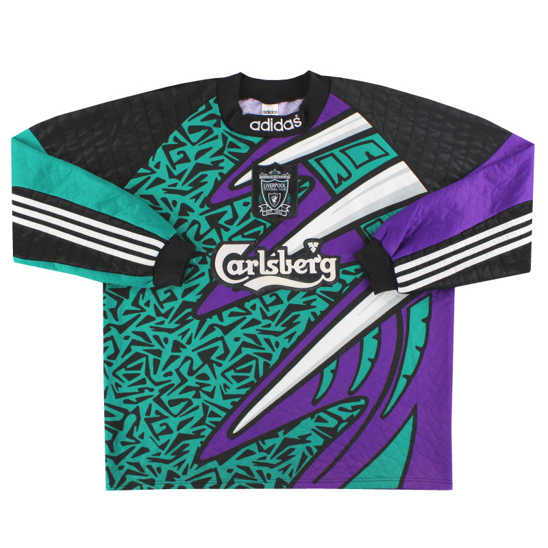 1995-96 Camiseta de portero del Liverpool adidas Talla L