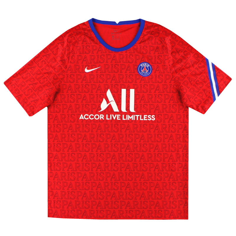 Camiseta Nike Breathe Prepartido Paris Saint-Germain 2020-21 *Menta* XL