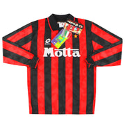 1993-94 AC Milan Lotto Camiseta Local Manga Larga *con etiquetas* M