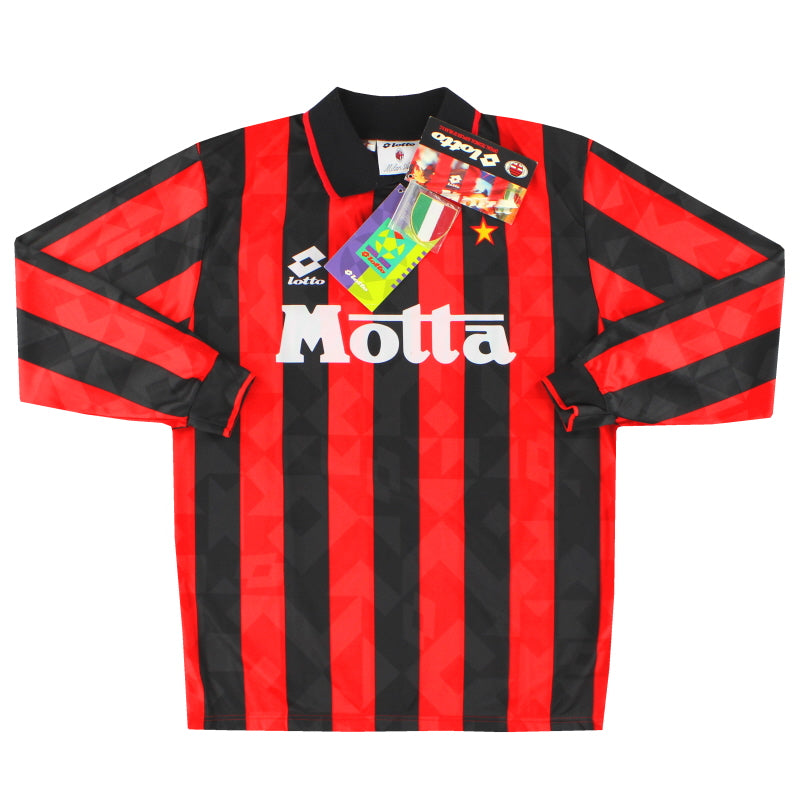 1993-94 AC Milan Lotto Camiseta Local Manga Larga *con etiquetas* M