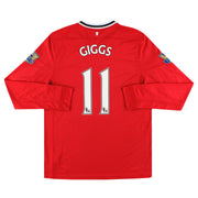 Camiseta de casa Nike del Manchester United 2011-12, Giggs #11, manga larga