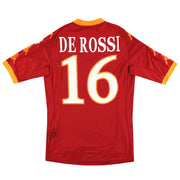 Camiseta de local del Roma Kappa de la temporada 2010-11, versión jugador, De Rossi #16 *con etiquetas* M