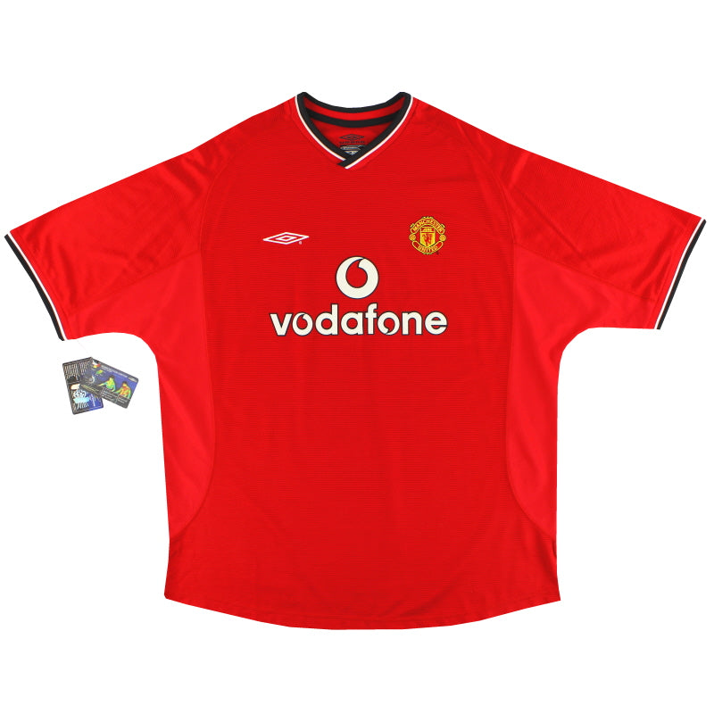 2000-02 Manchester United Umbro Camiseta Local *con etiquetas* XXL