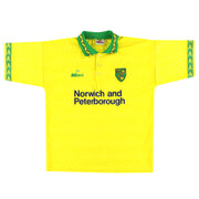 Camiseta local Mitre del Norwich City 1994-96 Talla M