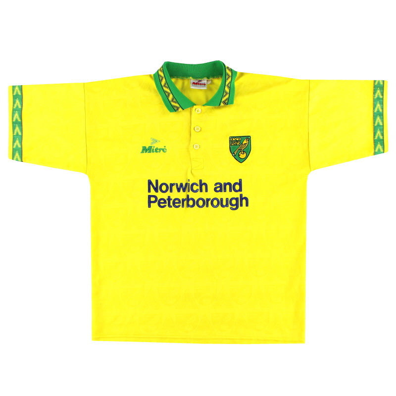 Camiseta local Mitre del Norwich City 1994-96 Talla M