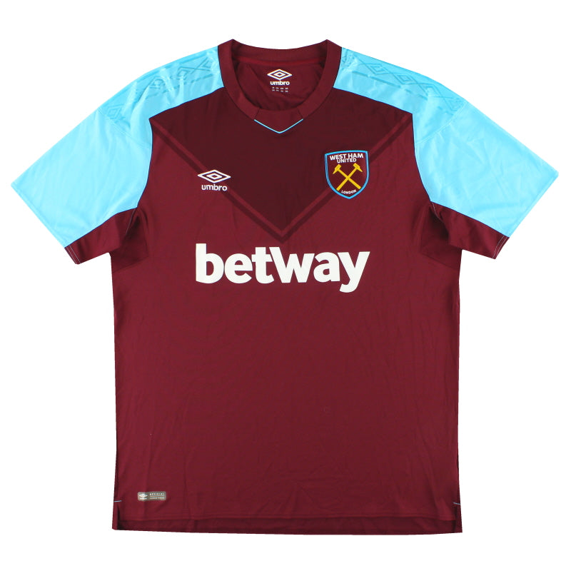 Camiseta Umbro del West Ham para la temporada 2017-18, local *Como nueva* XXL
