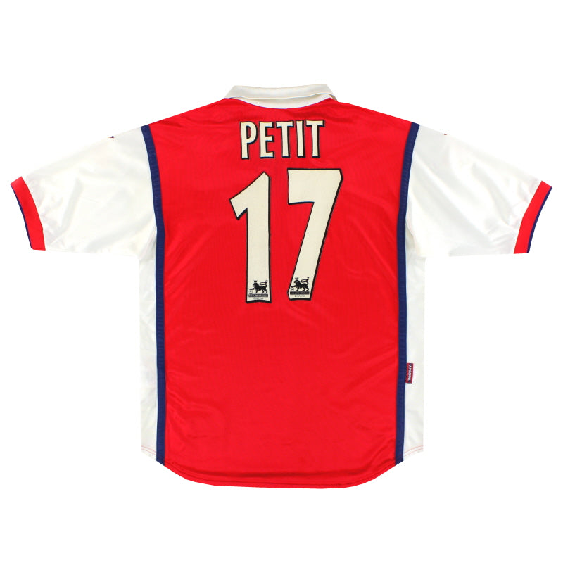 1998-99 Arsenal Nike Camiseta Local Petit #17 Talla S