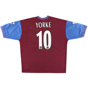 Camiseta local Reebok Aston Villa 1997-98 Yorke #10 XL