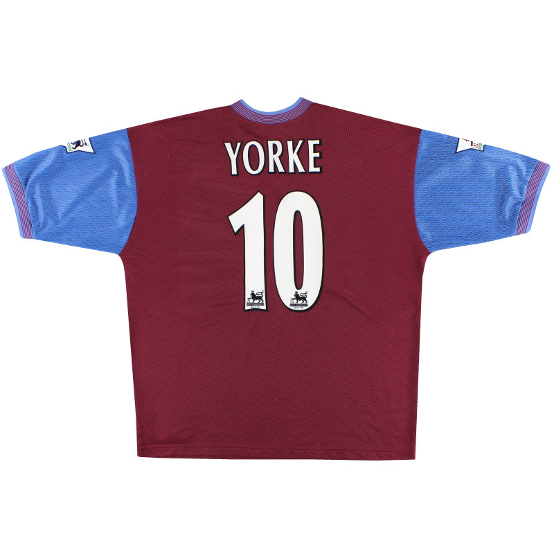 Camiseta local Reebok Aston Villa 1997-98 Yorke #10 XL