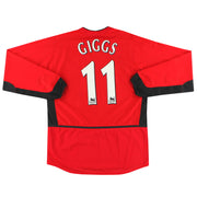 Camiseta local Manchester United Nike 2002-04 Giggs #11 Manga larga M