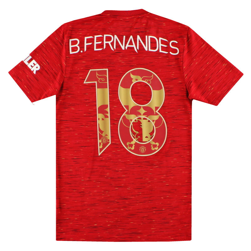 Camiseta de local del Manchester United adidas 'Año Nuevo Chino' 2020-21 B.Fernandes #18 XS