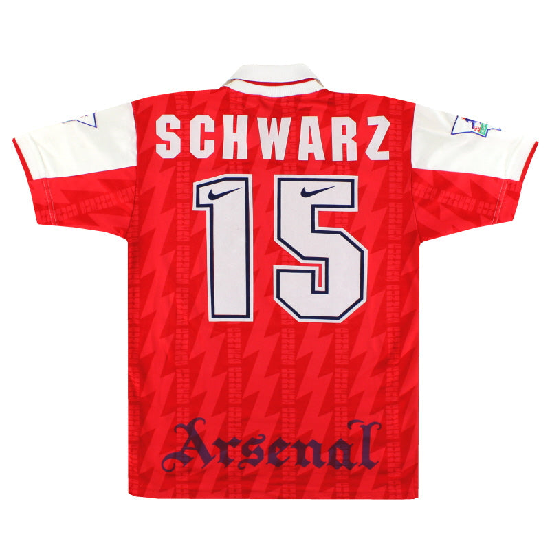 1994-95 Camiseta de local Nike de Arsenal Negra #15 Talla S