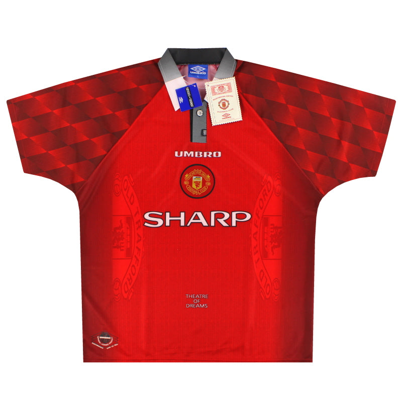 Camiseta Umbro de local del Manchester United 1996-98 *con etiquetas* XL