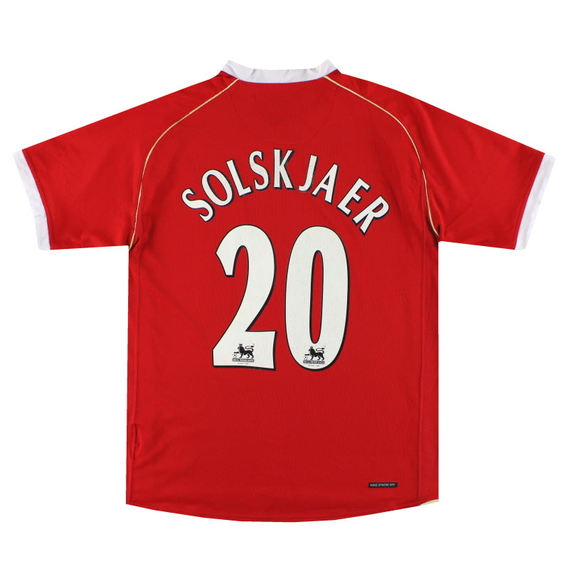 2006-07 Camiseta de local Nike del Manchester United Solskjaer #20 M