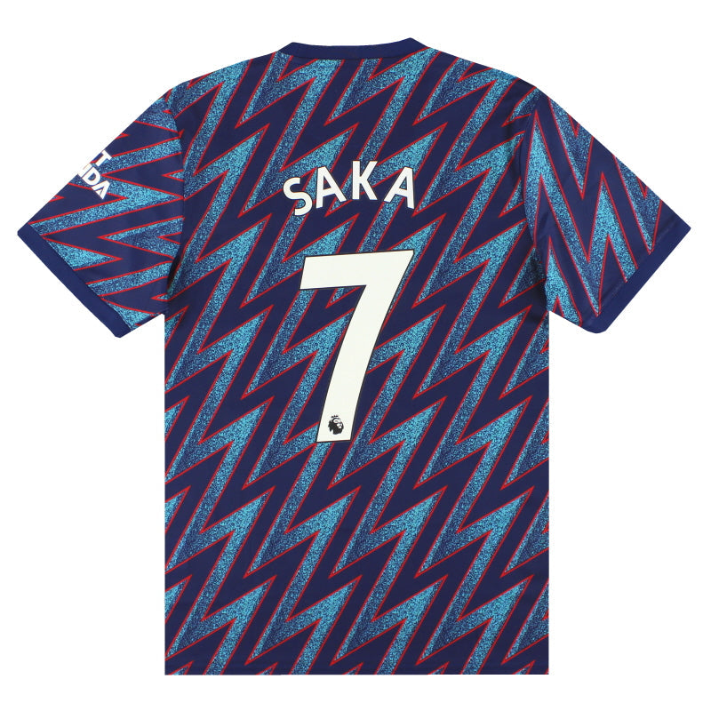 Camiseta de la tercera equipación del Arsenal adidas 2021-22 de Saka #7 *con etiquetas* L