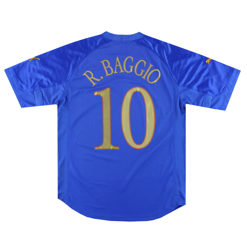2004-06 Italia Puma Camiseta de Local R.Baggio #10 *con etiquetas* L