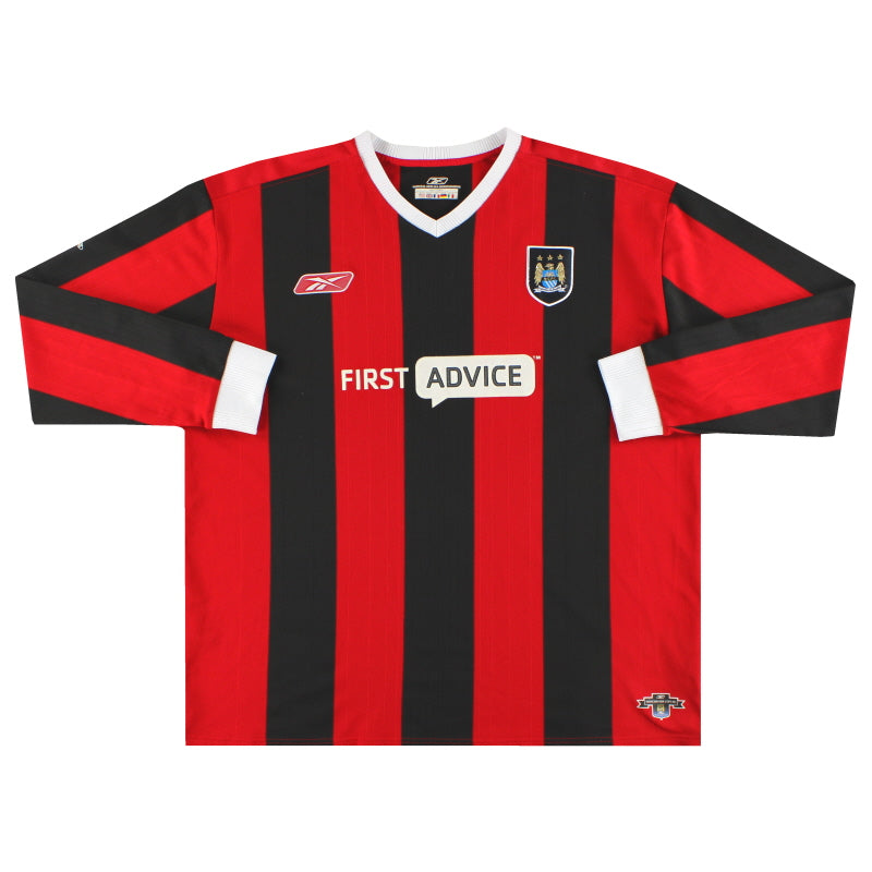 Camiseta de visitante de manga larga Reebok del Manchester City 2003-04 XXL