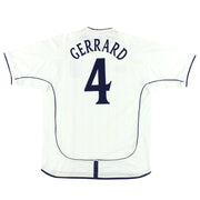 2001-03 Inglaterra Umbro Camiseta Local Gerrard #4 G