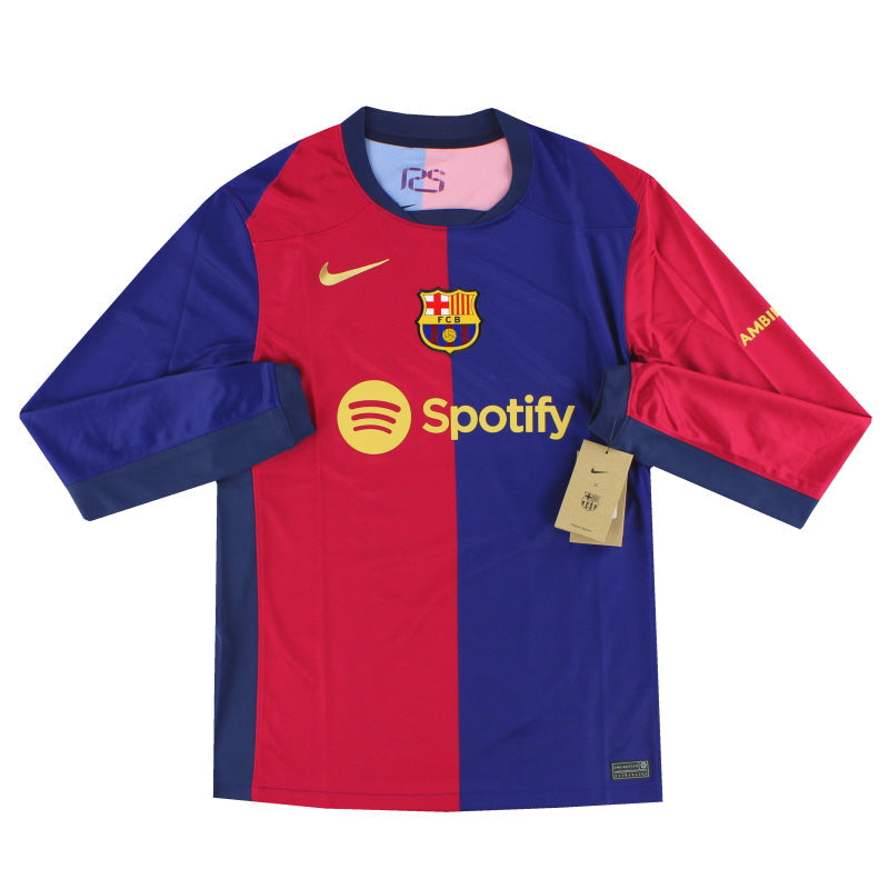 Camiseta de casa Nike del Barcelona 2024-25, manga larga *con etiquetas*