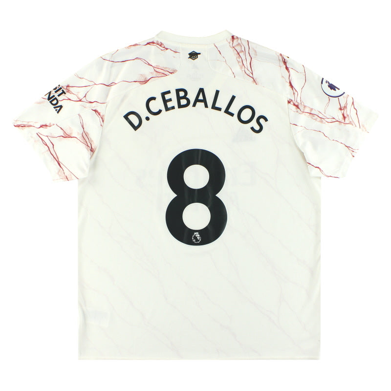 Camiseta de Visitante del Arsenal 2020-21 adidas D. Ceballos #8 XL