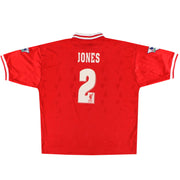 1996-98 Liverpool Reebok Home Shirt Jones #2 XL - Classic Football Kit