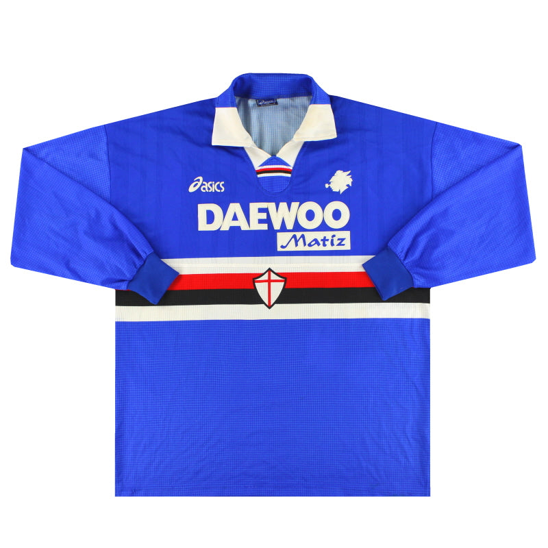 1998-99 Sampdoria Asics Camiseta de casa Manga Larga XL