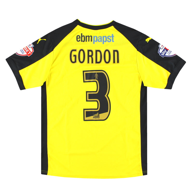 Camiseta de Visitante del Colchester United Puma Match Issue 2014-15 Gordon #3 M