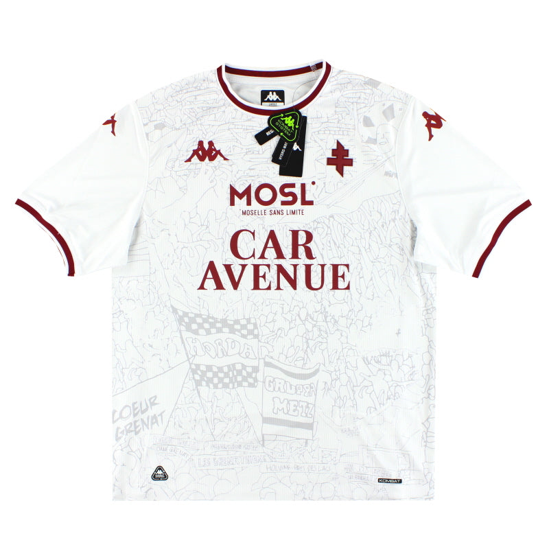 2025-26 Camiseta de Visitante Kappa Kombat del FC Metz *Nueva en Caja* L