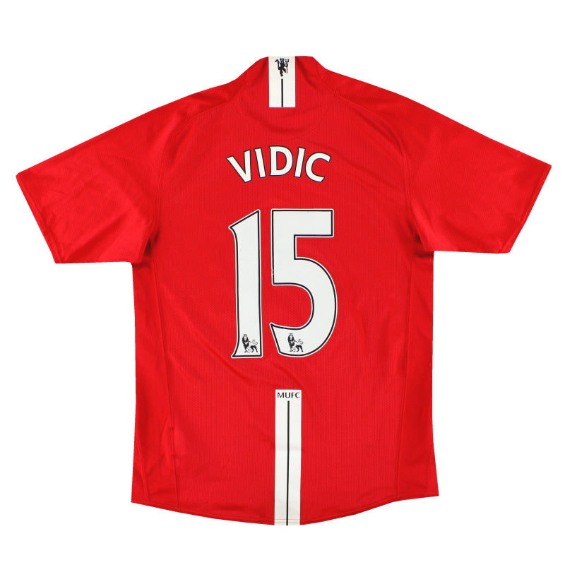 2007-08 Camiseta local Nike del Manchester United Vidic #15 S