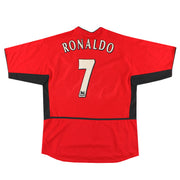 2002-04 Camiseta de local Nike del Manchester United Ronaldo #7 *Impecable* L